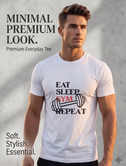 Eat Sleep Gym Repeat Regular Fit T-Shirt
